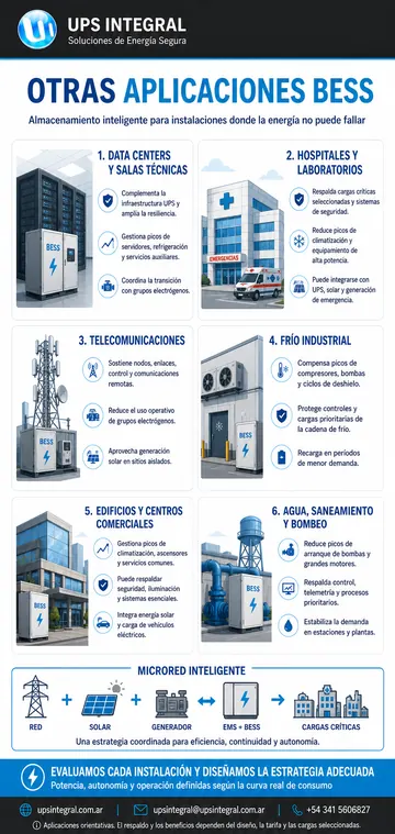 Vista previa de aplicaciones BESS para infraestructura crítica y servicios