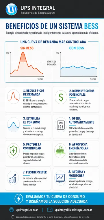 Vista previa de los beneficios de un sistema BESS